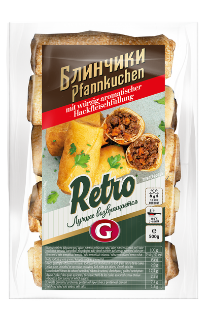 RETRO Blintschiki s mjasom 500g