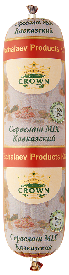Halal Servelat Mix Kavkazskij, 500g