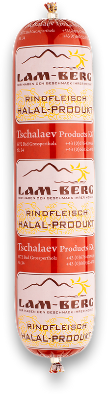 Halal Servelat Kavkazskij s tschesnokom, 500g