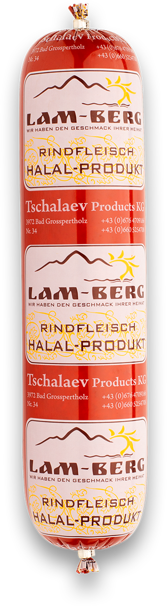 Halal Servelat Kavkazskij s tschesnokom, 500g