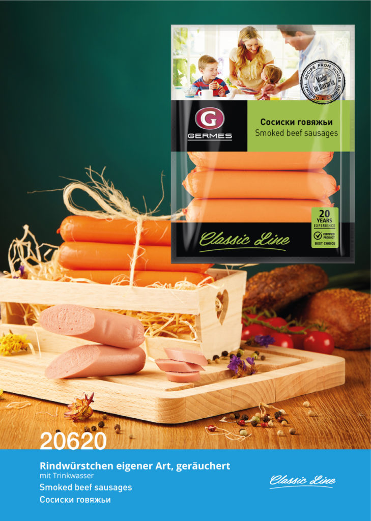 Sosiski gowjazhji, 450g - Monolith Fleisch- und Teigwarenfabrik